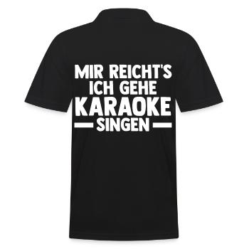 Musik Musiker Sänger Singen Karaoke - Männer Poloshirt - Schwarz - Hinten - Kai (181cm)
