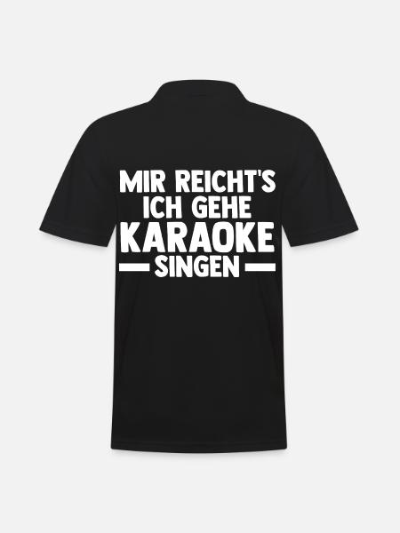 Musik Musiker Sänger Singen Karaoke - Männer Poloshirt - Schwarz