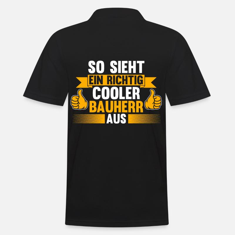 Bauherr - Männer Poloshirt - Schwarz