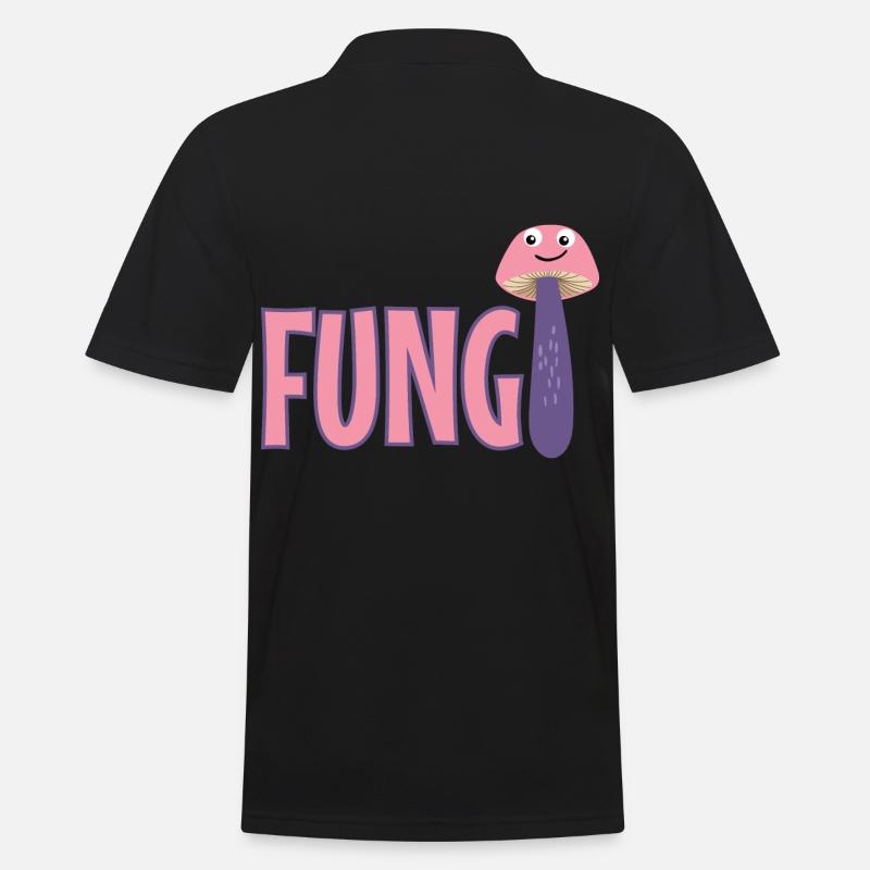 Fungi - Männer Poloshirt - Schwarz