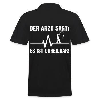Angel Fischen Angeln Angler - Männer Poloshirt - Schwarz - Hinten - Kai (181cm)
