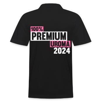 Urgroßmutter 2024 Uroma - Männer Poloshirt - Schwarz - Hinten - Kai (181cm)