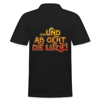 And off is the Luzie! - Men's Polo Shirt - black - Back - Kai (181cm)