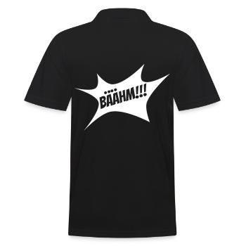 Bäähm Big Boom Bang Explosion - Männer Poloshirt - Schwarz - Hinten - Kai (181cm)