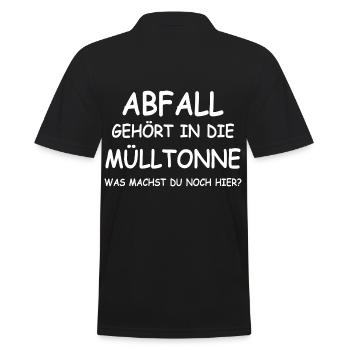 Lustige Sprüche - Männer Poloshirt - Schwarz - Hinten - Kai (181cm)