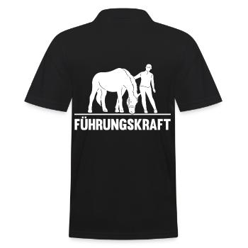 Pferd Reiten Bauernhof Bauer Pferdebesitzer Pferde - Männer Poloshirt - Schwarz - Hinten - Kai (181cm)