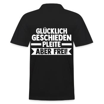 Scheidungsparty Geschieden Scheidung - Männer Poloshirt - Schwarz - Hinten - Kai (181cm)