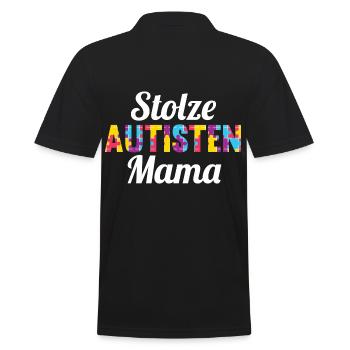 Mama Mutter Autismus Autist Autisten - Männer Poloshirt - Schwarz - Hinten - Kai (181cm)
