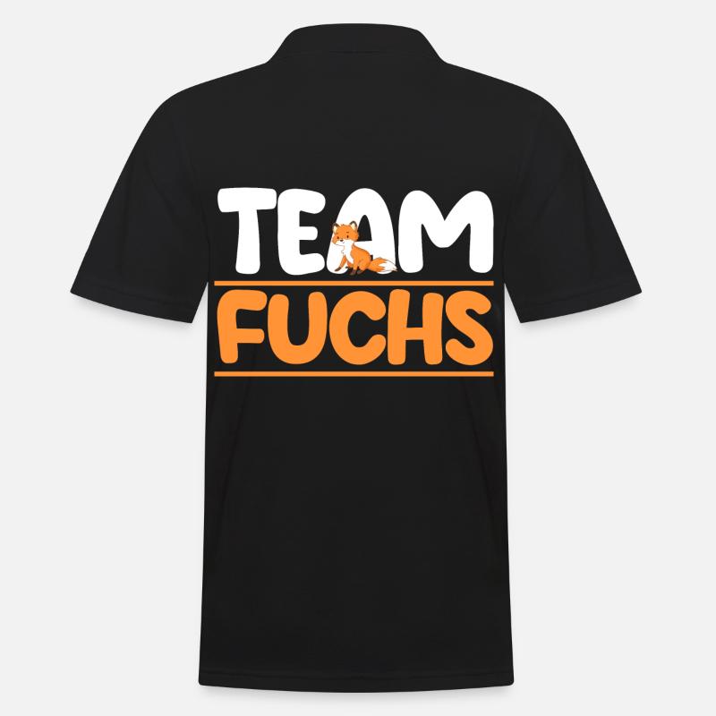 Fuchs - Männer Poloshirt - Schwarz