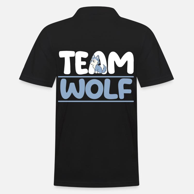 Tier Waldtier Wolf - Männer Poloshirt - Schwarz