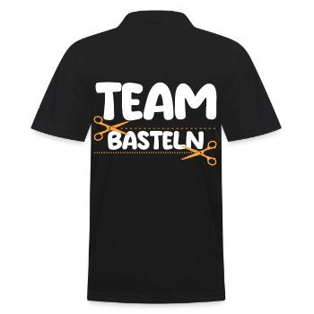 Bastler Bastelunterricht Basteln - Männer Poloshirt - Schwarz - Hinten - Kai (181cm)