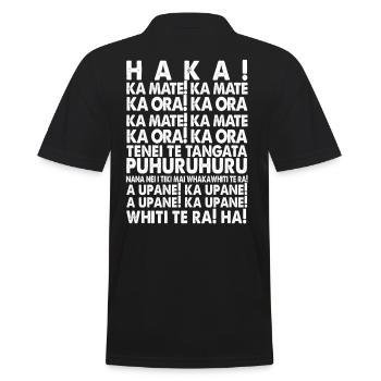 Rugby - Männer Poloshirt - Schwarz - Hinten - Kai (181cm)