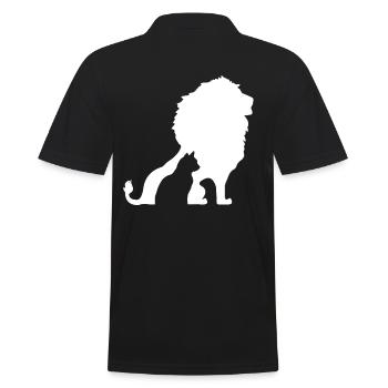 Chat et Lion - Polo Homme - noir - Dos - Kai (181cm)