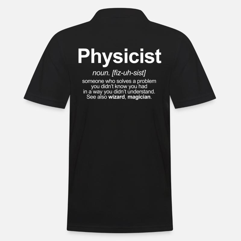 Physiker - Männer Poloshirt - Schwarz