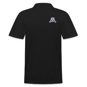 Taschen-Nilpferd lustige Bilder - Männer Poloshirt - Schwarz - Hinten - Kai (181cm)