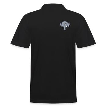 Bag Elephant funny pictures - Men's Polo Shirt - black - Back - Kai (181cm)