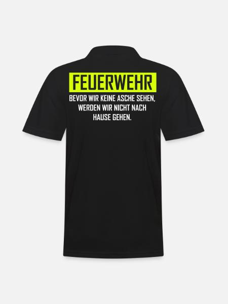 Freiwillige Feuerwehr Asche Geschenkidee - Männer Poloshirt - Schwarz