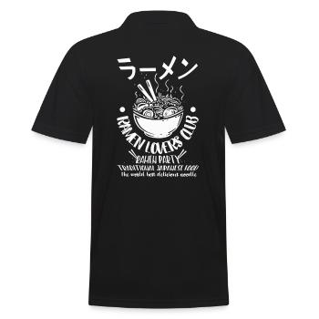 ramen noodle t shirt Vintage - Männer Poloshirt - Schwarz - Hinten - Kai (181cm)