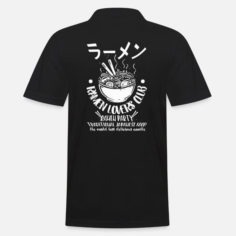 ramen noodle t shirt vintage - Polo Homme - noir