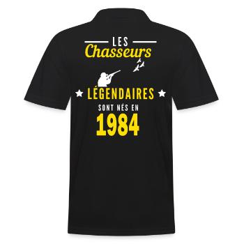 Chasseur légendaire nées en 1984 anniversaire - Polo Homme - noir - Dos - Kai (181cm)