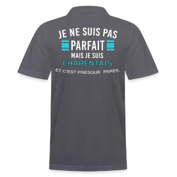 je ne suis pas parfait CHARENTAIS - Polo Homme - charbon - Dos - Nico (186cm)