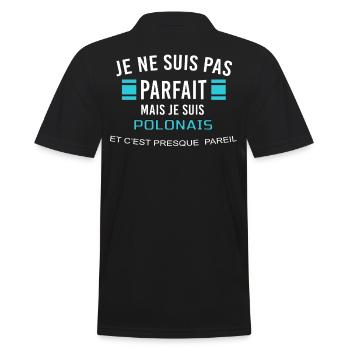 je ne suis pas parfait POLONAIS - Polo Homme - noir - Dos - Kai (181cm)