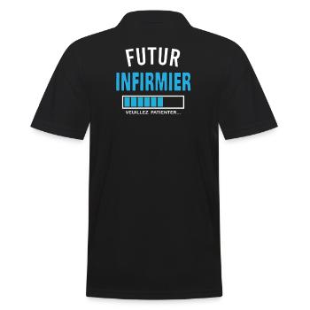 futur INFIRMIER - Polo Homme - noir - Dos - Kai (181cm)