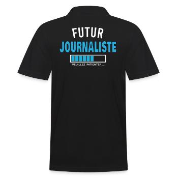 futur JOURNALISTE - Polo Homme - noir - Dos - Kai (181cm)