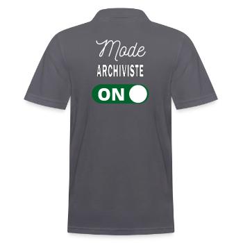 Mode on cadeau et ARCHIVISTE - Polo Homme - charbon - Dos - Nico (186cm)
