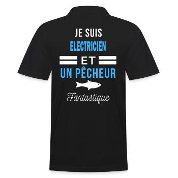 je suis pêcheur Fantastique ELECTRICIEN citation - Polo Homme - noir - Dos - Kai (181cm)