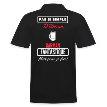 pas si simple D être un fantastique barman - Polo Homme - noir - Dos - Kai (181cm)