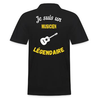 Je suis un Légendaire musicien - Polo Homme - noir - Dos - Kai (181cm)