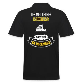 les meilleures sont nés en décembre ROUTIERS - Polo Homme - noir - Dos - Kai (181cm)
