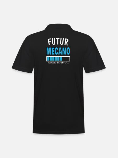 futur MECANO - Polo Homme - noir