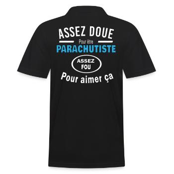 Assez doue pour etre PARACHUTISTE - Polo Homme - noir - Dos - Kai (181cm)