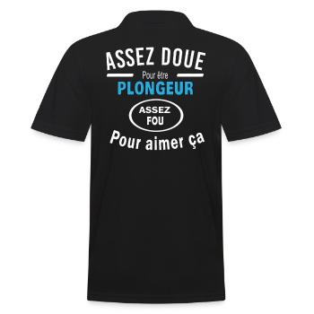 Assez doue pour etre PLONGEUR - Polo Homme - noir - Dos - Kai (181cm)