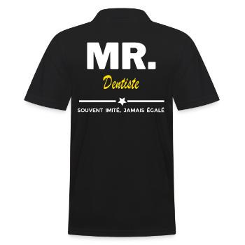 MR. souvent imité, jamais égalé Dentiste - Polo Homme - noir - Dos - Kai (181cm)