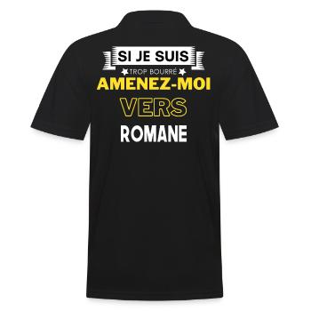 si je suis trop bourré amenez moi vers Romane - Polo Homme - noir - Dos - Kai (181cm)