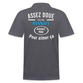 Assez doue pour etre RENNAIS - Polo Homme - charbon - Dos - Nico (186cm)
