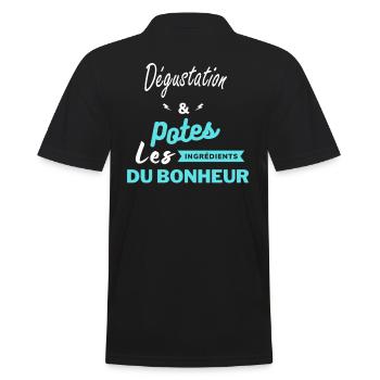 potes les ingrédients du bonheur Dégustation - Polo Homme - noir - Dos - Kai (181cm)