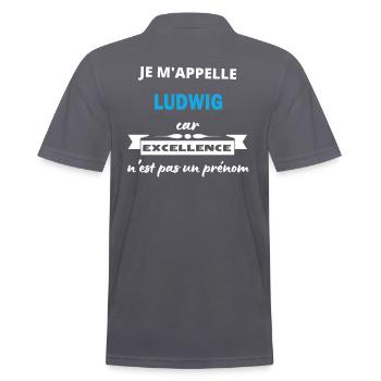 Je m'appelle excellence Ludwig - Polo Homme - charbon - Dos - Nico (186cm)