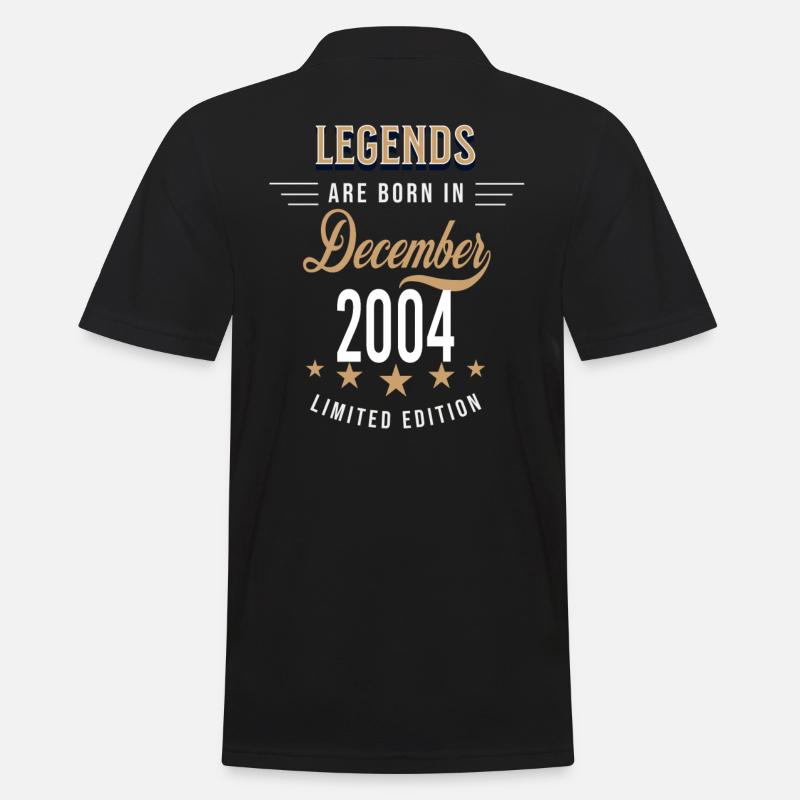 Legends are born in December 2004 - Polo Homme - noir