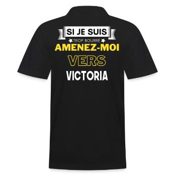 si je suis trop bourré amenez moi vers Victoria - Polo Homme - noir - Dos - Kai (181cm)