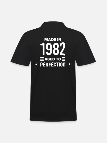 Perfekt gealtert 1982 - Männer Poloshirt - Schwarz