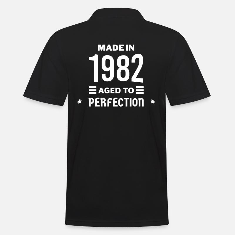 Perfekt gealtert 1982 - Männer Poloshirt - Schwarz