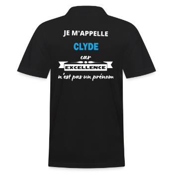 Je m'appelle excellence Clyde - Polo Homme - noir - Dos - Kai (181cm)