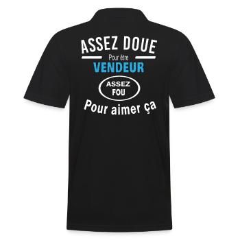 Assez doue pour etre VENDEUR - Polo Homme - noir - Dos - Kai (181cm)