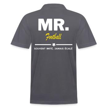 MR. souvent imité, jamais égalé Football - Polo Homme - charbon - Dos - Nico (186cm)