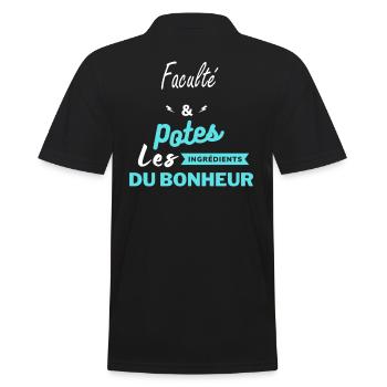 potes les ingrédients du bonheur Faculté - Polo Homme - noir - Dos - Kai (181cm)