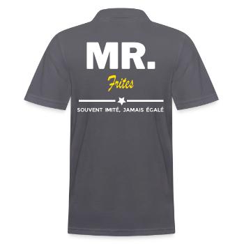MR. souvent imité, jamais égalé Frites - Polo Homme - charbon - Dos - Nico (186cm)